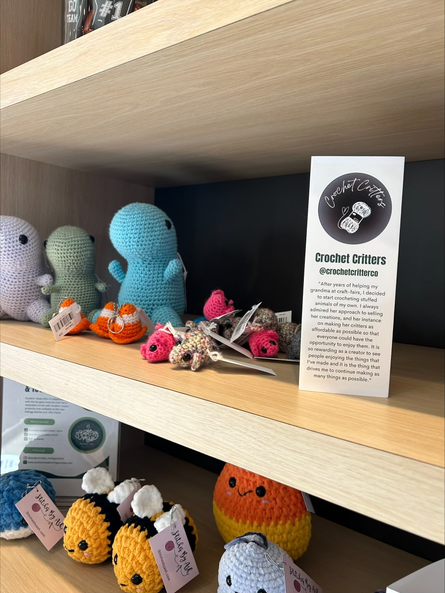Crocheted goodness is now available at Sparty's Market in 1855 Place